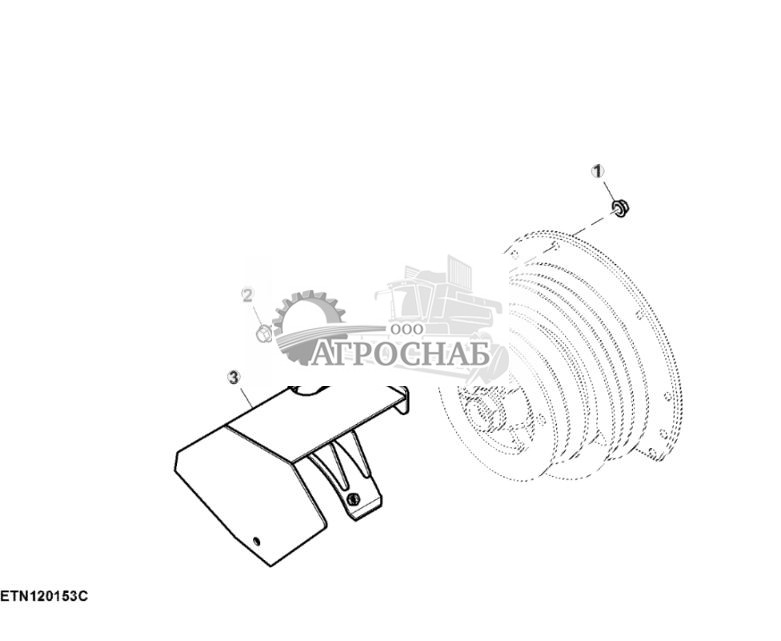 Направляющая привода ремня выгрузного шнека - ST824299 68.jpg